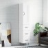 Aparador alto madera contrachapada blanco 34,5x34x180