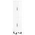 Aparador alto madera contrachapada blanco brillo 34,5x34x180
