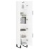 Aparador alto madera contrachapada blanco brillo 34,5x34x180