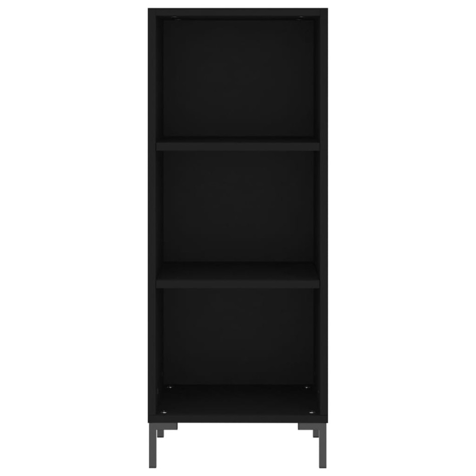 Aparador de madera contrachapada negro 34,5x34x180