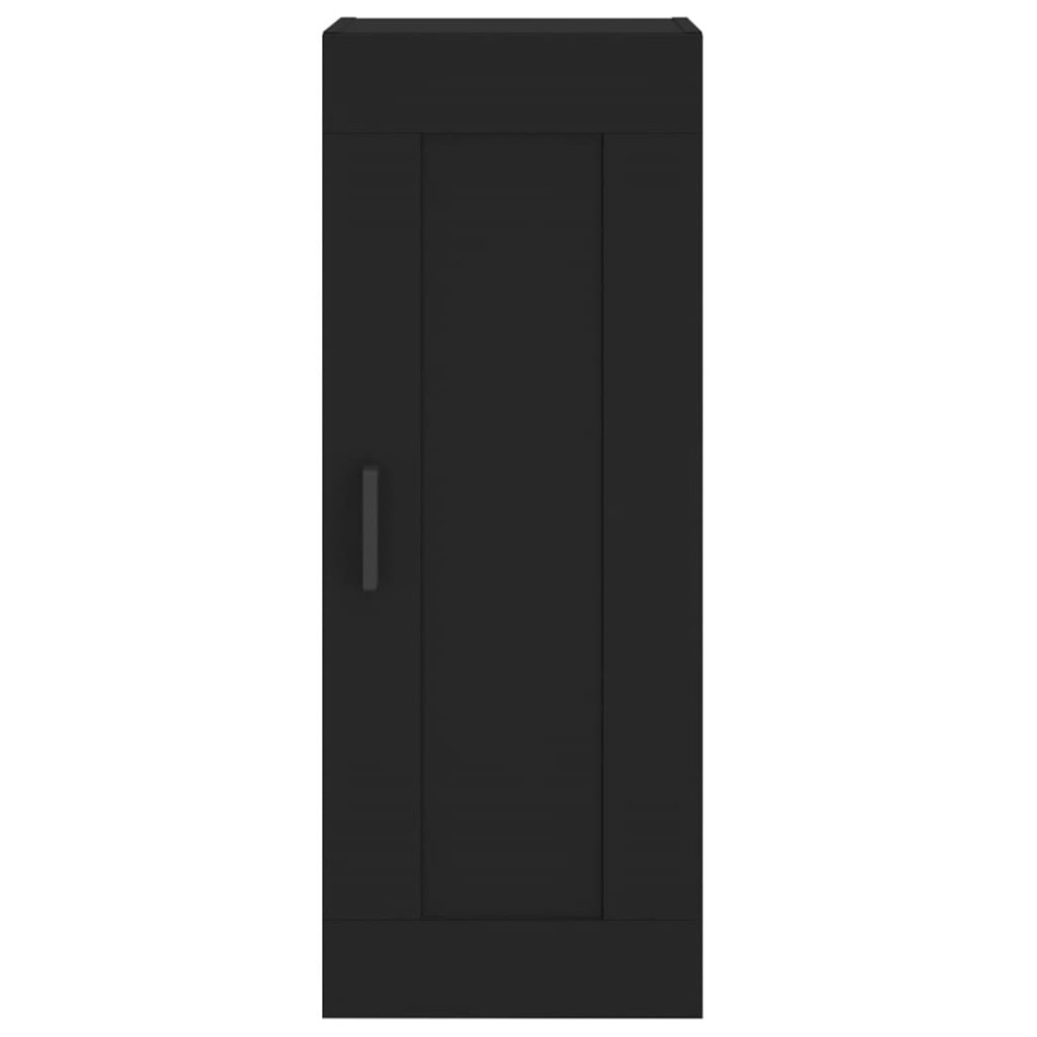 Aparador de madera contrachapada negro 34,5x34x180