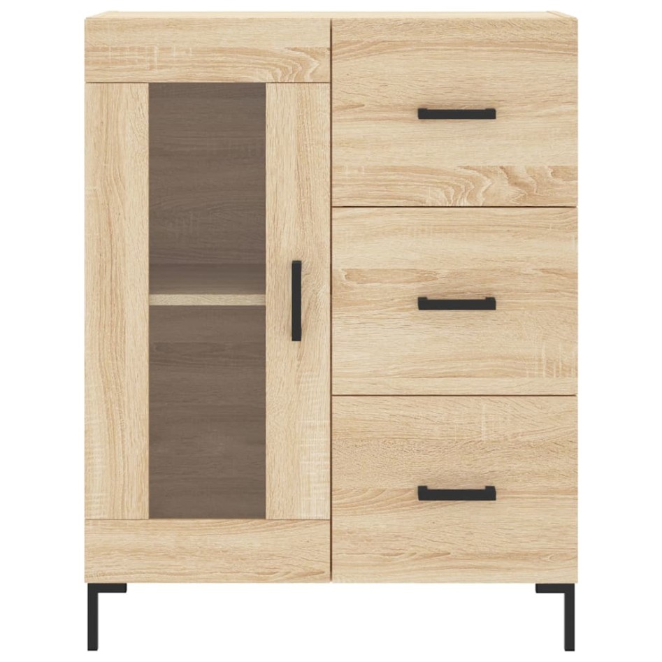Aparador alto madera contrachapada color roble 69,5x34x180