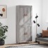 Aparador alto madera contrachapada gris sonoma 69,5x34x180