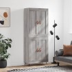 Aparador alto madera contrachapada gris sonoma 69,5x34x180 cm