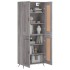 Aparador alto madera contrachapada gris sonoma 69,5x34x180