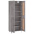 Aparador alto madera contrachapada gris sonoma 69,5x34x180