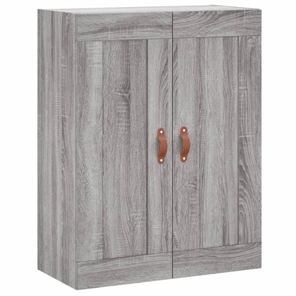 Aparador alto madera contrachapada gris sonoma 69,5x34x180