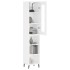 Aparador alto madera contrachapada blanco brillo 34,5x34x180