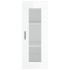Aparador alto madera contrachapada blanco brillo 34,5x34x180