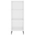 Aparador alto madera contrachapada blanco brillo 34,5x34x180