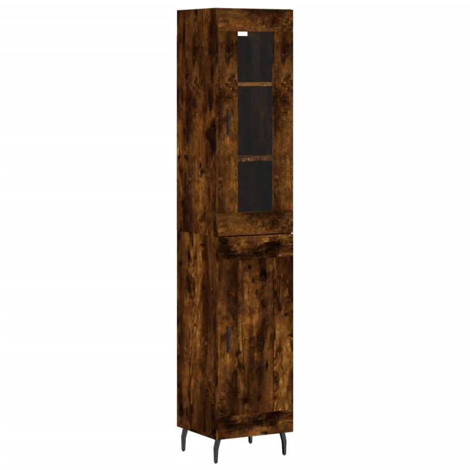 Aparador de madera contrachapada roble ahumado 34,5x34x180