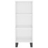Aparador alto madera contrachapada blanco brillo 34,5x34x180