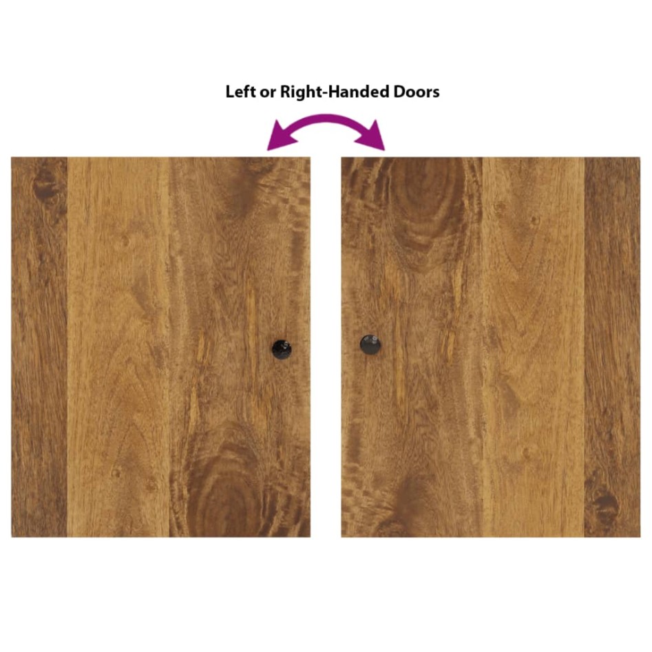 Conjunto de muebles de baño 4 piezas madera maciza de