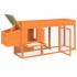 Gallinero madera maciza de pino marrón 204x50x84