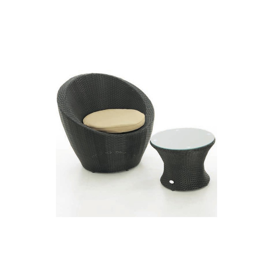 Rattan sintético color negro