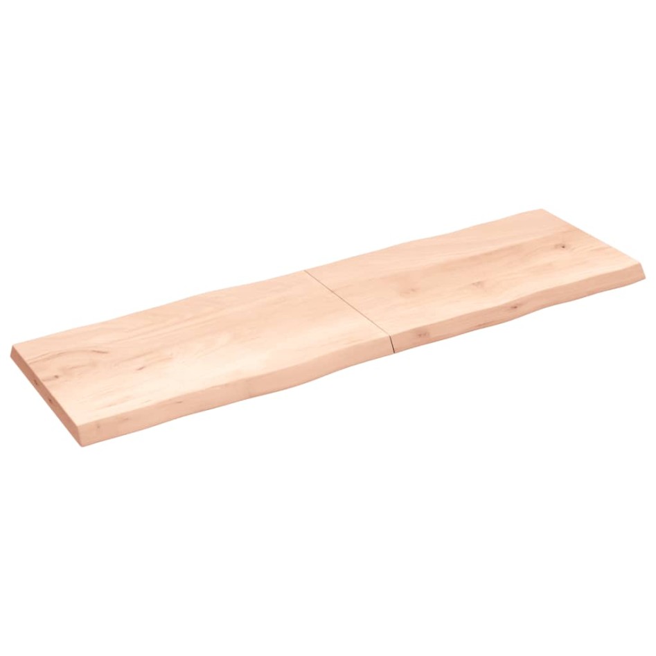 Tablero de mesa madera maciza borde natural 200x60x(2-6)