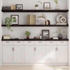 Estante pared madera roble tratada marrón oscuro