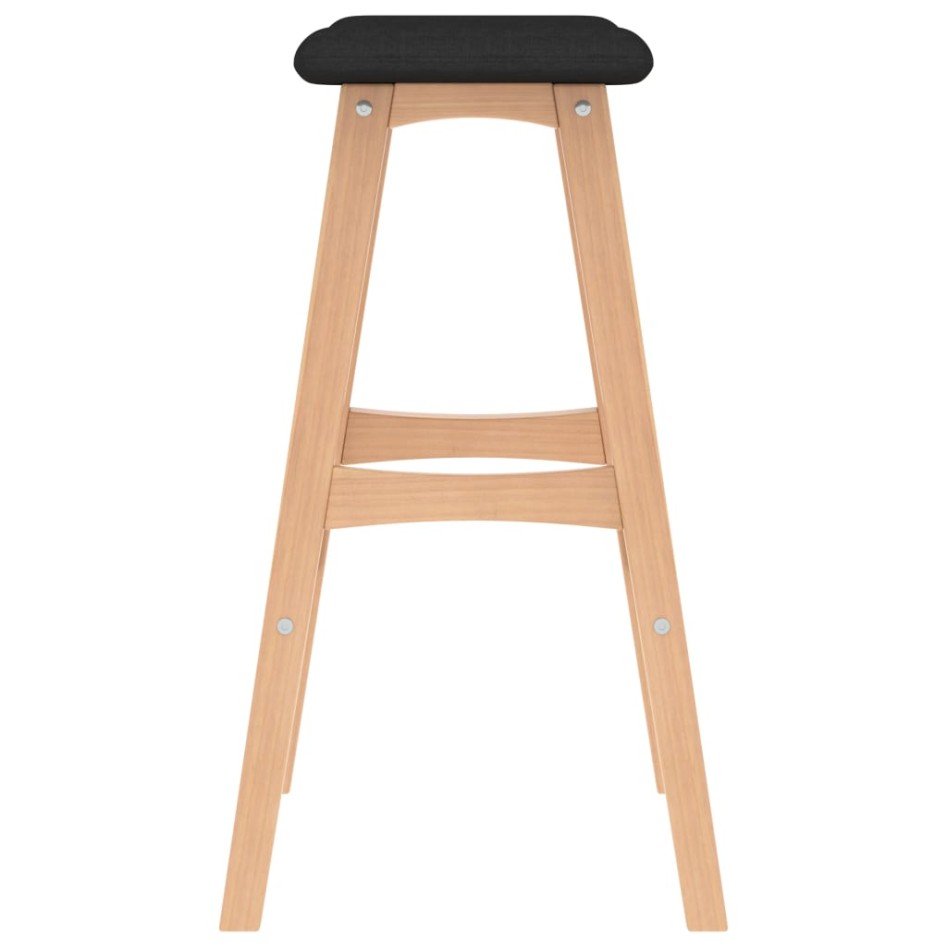 Taburetes de cocina negros 2 unidades