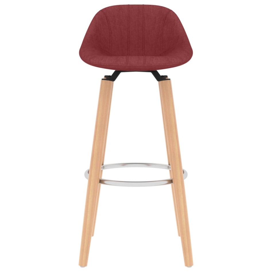 Taburetes de cocina 2 unidades tela rojo vino