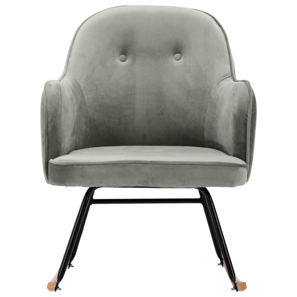 Silla mecedora de terciopelo