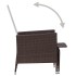 Sillón reclinable de jardín con cojines ratán sintético