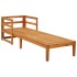 Tumbona con cojines crema madera maciza de