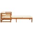Tumbona con cojines crema madera maciza de