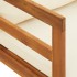 Tumbona con cojines crema madera maciza de