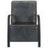 Sillón de cuero auténtico gris