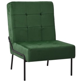 Silla de relajación de terciopelo verde oscuro 65x79x87