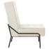 Silla de relajación de terciopelo crema blanca 65x79x87