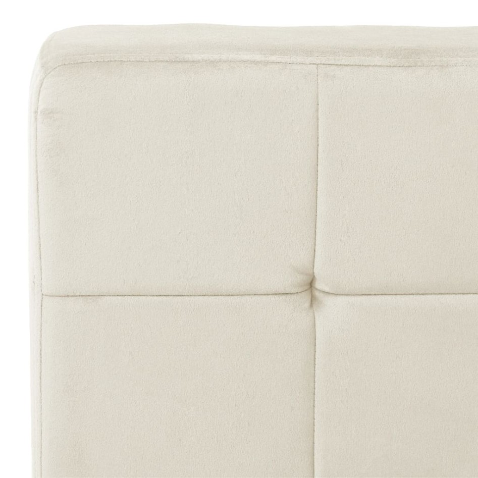 Silla de relajación de terciopelo crema blanca 65x79x87