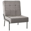 Silla de relajación de terciopelo gris claro 65x79x87 cm