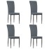 Sillas de comedor 4 unidades terciopelo gris