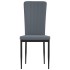 Sillas de comedor 4 unidades terciopelo gris