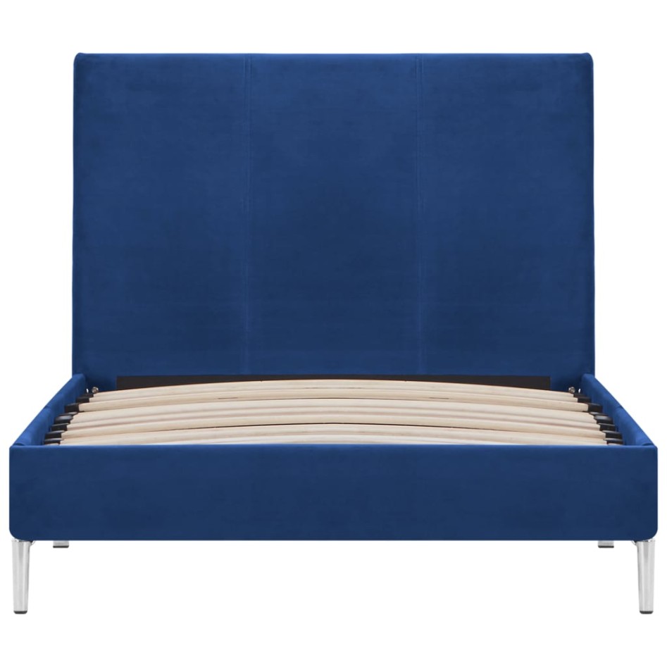 Estructura de cama de tela azul 90x200