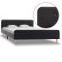 Estructura de cama de arpillera gris oscuro 160x200