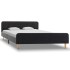 Estructura de cama de arpillera gris oscuro 160x200