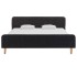 Estructura de cama de arpillera gris oscuro 160x200