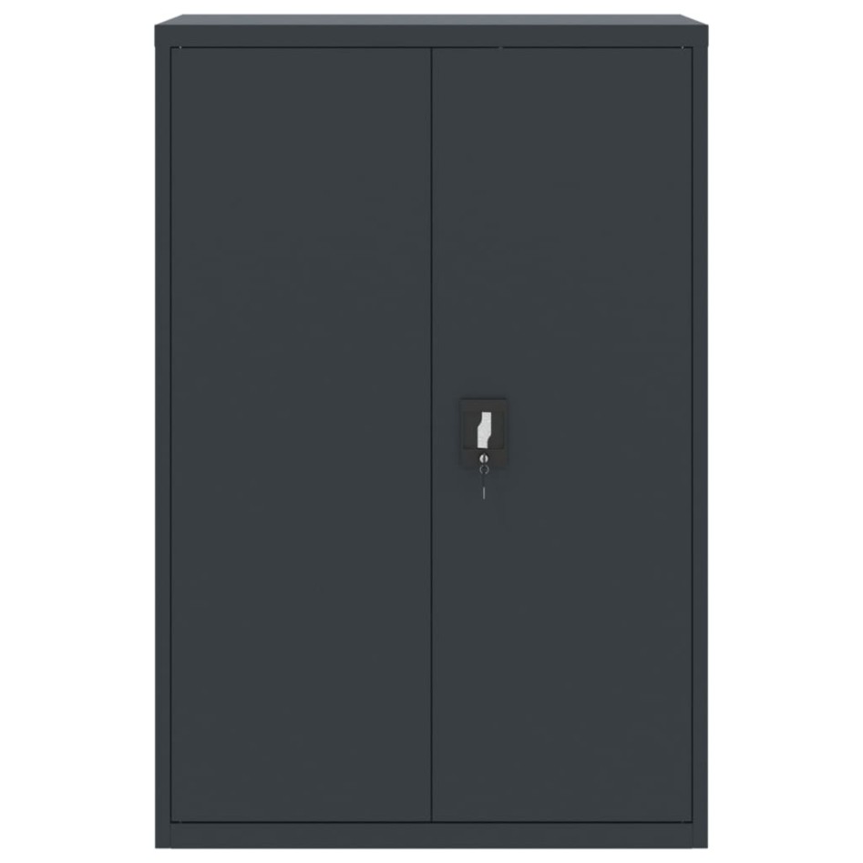 Armario archivador de acero gris antracita 90x40x140