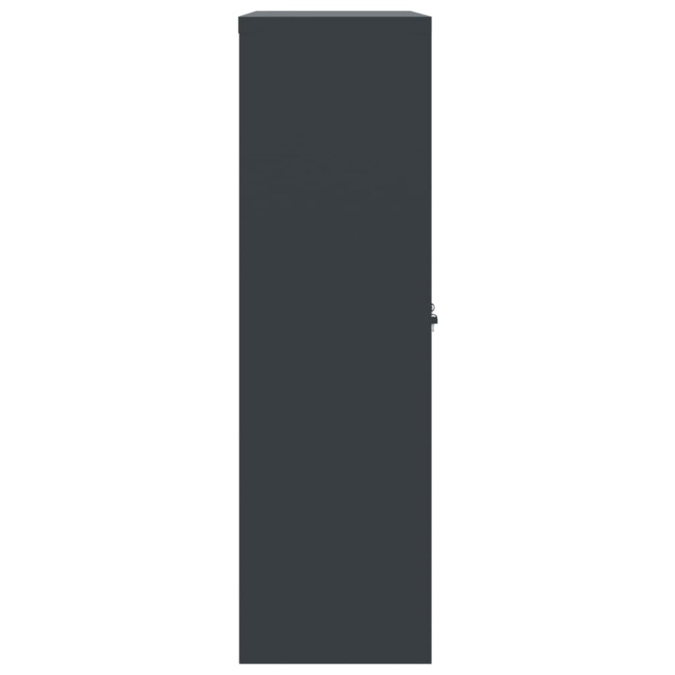 Armario archivador de acero gris antracita 90x40x140