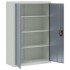 Armario archivador acero gris claro y gris oscuro 90x40x140