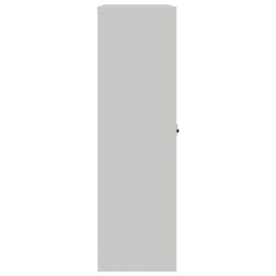 Armario archivador acero gris claro y gris oscuro 90x40x140