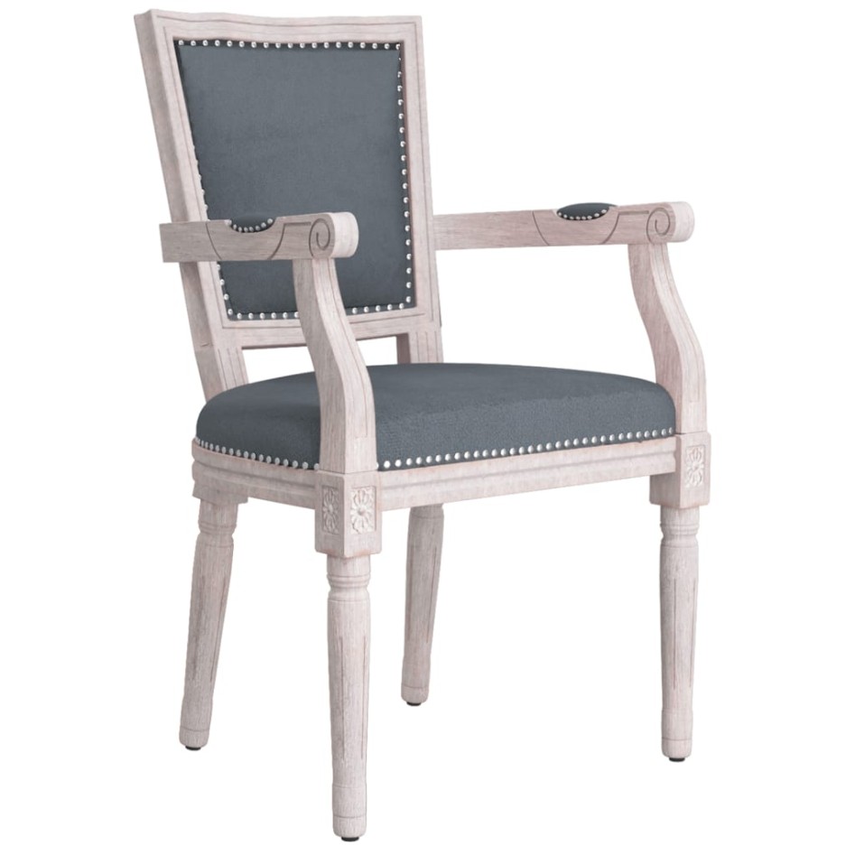 Silla de comedor terciopelo gris