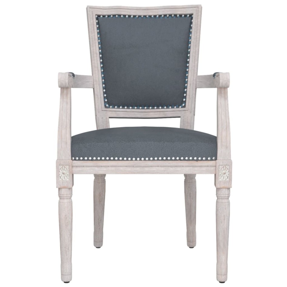 Silla de comedor terciopelo gris