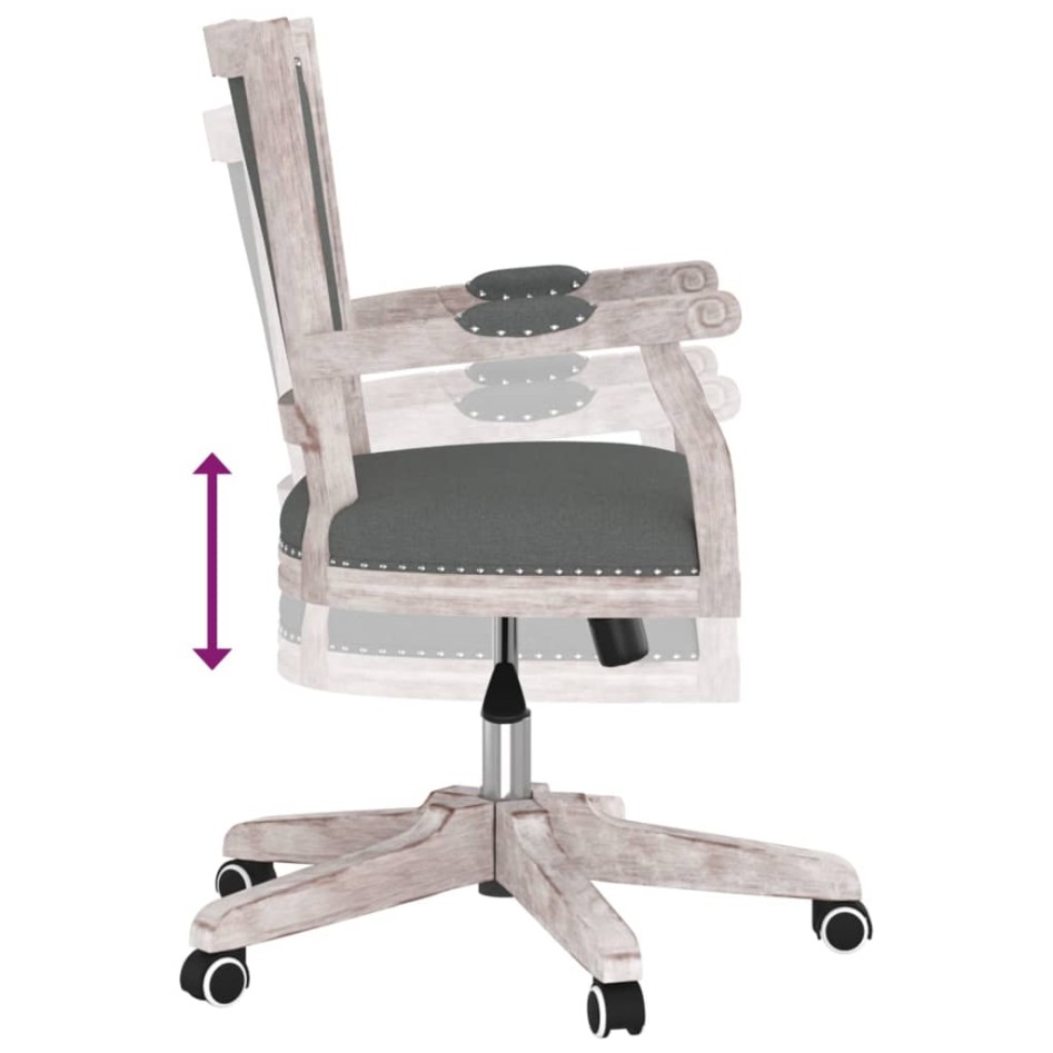 Silla de oficina giratoria tela gris