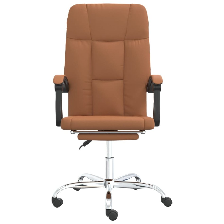 Silla de oficina reclinable cuero sintético