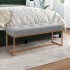Banco de terciopelo gris 110x36x45