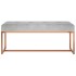 Banco de terciopelo gris 110x36x45