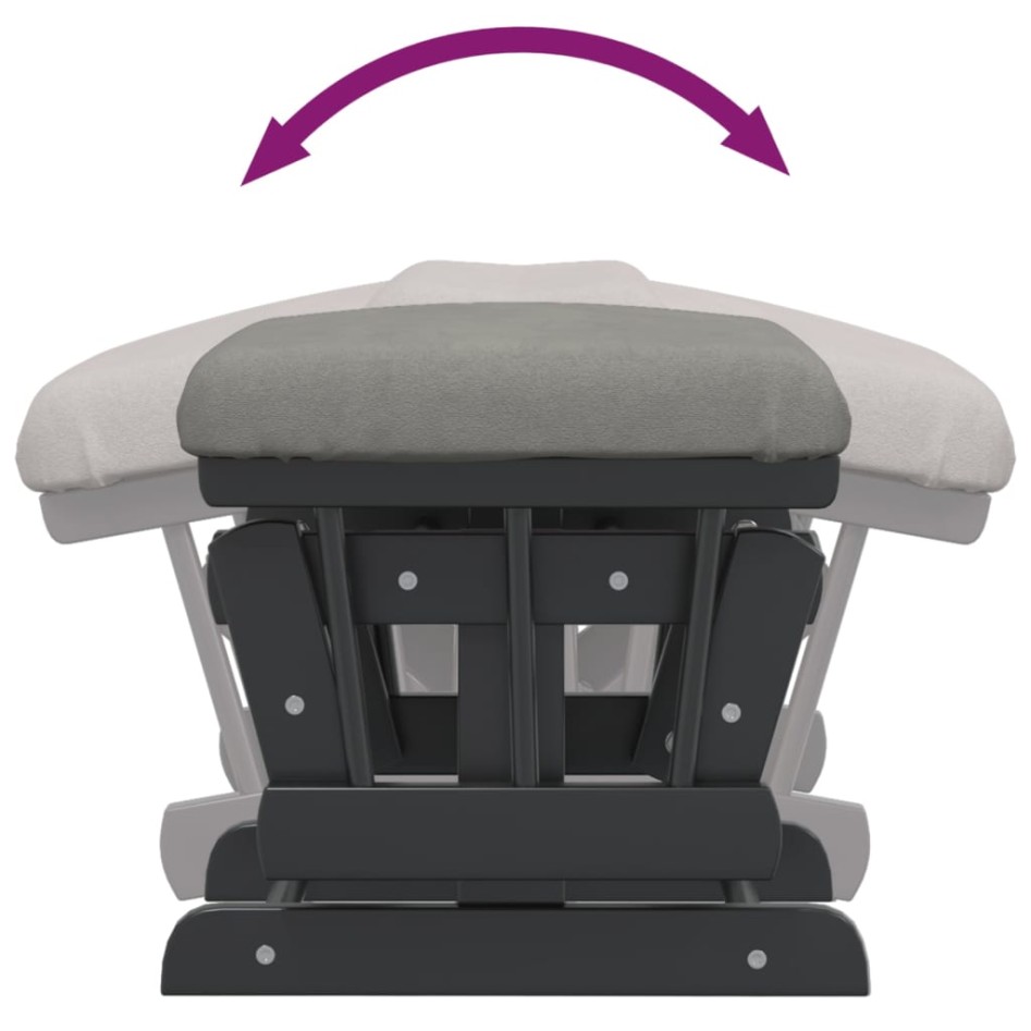 Sillón de lactancia con taburete tela gris